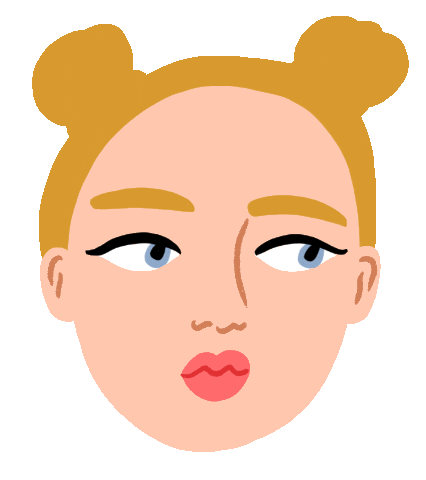 Girl Hair Sticker by Bodil Jane