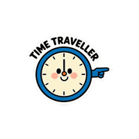 Time Traveller Sticker Sticker by Long Story Short