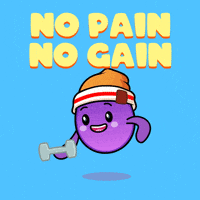 No Pain No Gain Workout GIF by The Grapes
