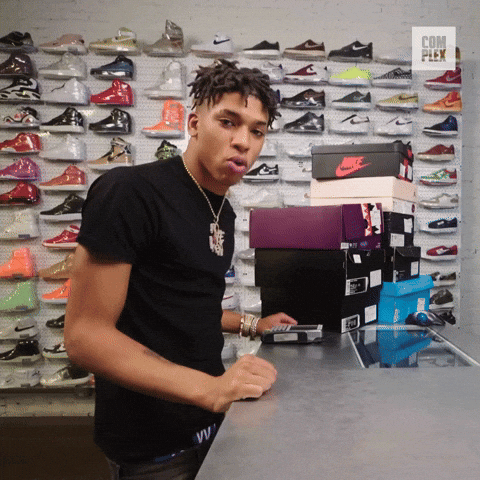 Sneaker Shopping Smile GIF by Complex