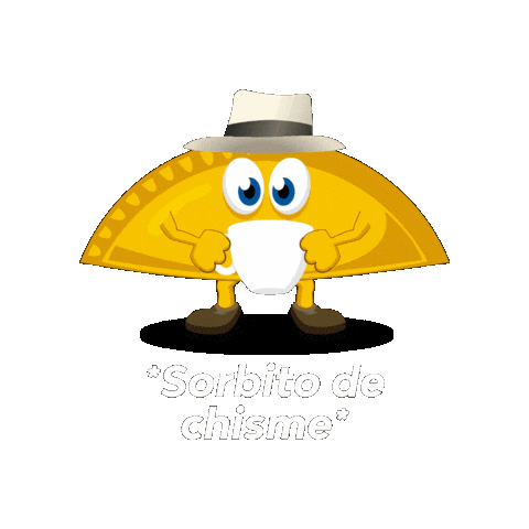 Empanadaselmachetico giphygifmaker empanadas café chisme Sticker
