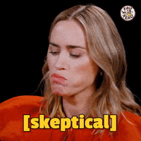 Suspicious Emily Blunt GIF by First We Feast