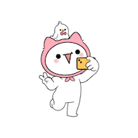 ManhwaCat cat cartoon kawaii peace Sticker