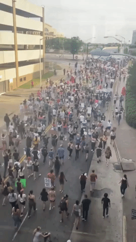 Protesters March in Downtown Atlanta