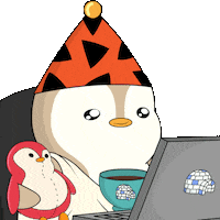 Working Good Morning Sticker by Pudgy Penguins