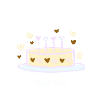 Icekcream happy birthday cake bday happy bday Sticker