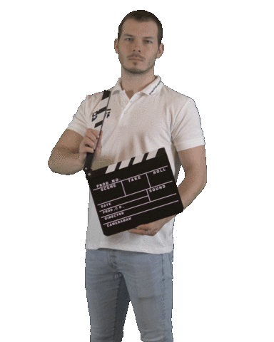 broszeit-madeja giphyupload filmproduction clapperboard media production Sticker