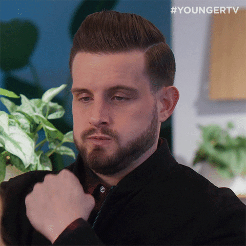nervous thinking GIF by YoungerTV