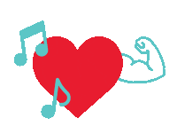 heart muscles Sticker by bulldog yoga