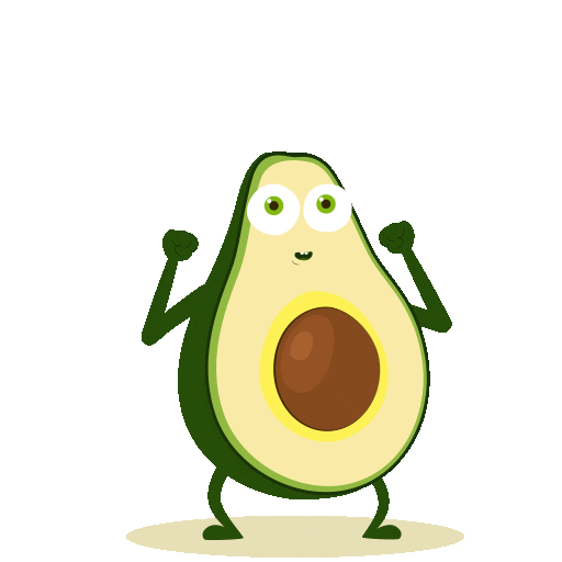 scmasha giphyupload character fruit avocado Sticker