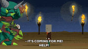 scared monster GIF by South Park 