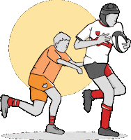 Rugby Ballon Sticker