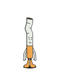 Cigarette Smile Sticker by Seaside Scavenge