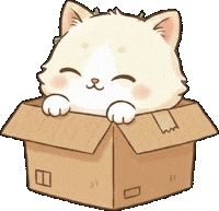 White Cat Sticker
