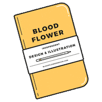 bloodflower illustration design pencil notes Sticker