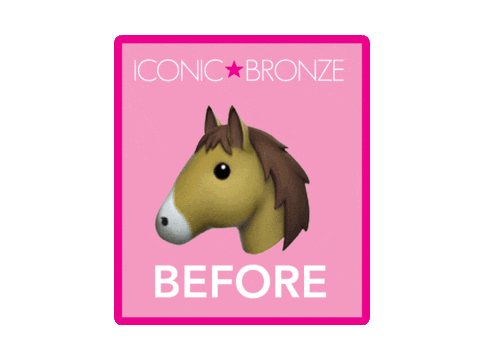 before and after pink Sticker by Iconic Bronze