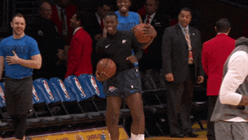 Oklahoma City Thunder Dancing GIF by NBA