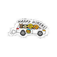 Happytrailshikingla happy dogs hth dog fun dog car Sticker
