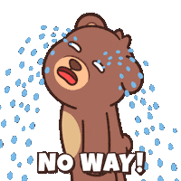 Sad No Way Sticker by BEARISH