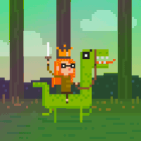 bandits pixel pixelart dragon princess GIF
