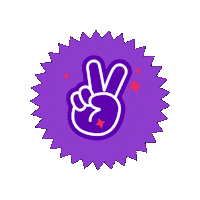 Brasilink peace roxo peace and love dois Sticker