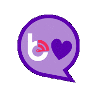 Brasilink message roxo coração mensagem Sticker