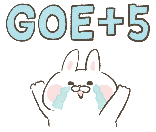 okara-donut giphyupload rabbit figure skating フィギュアスケート Sticker