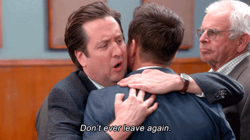 Dont Ever Leave Again Fox Tv GIF by The Grinder