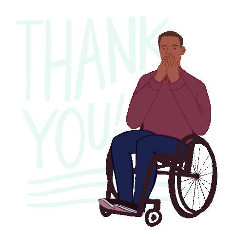 Pink Thank You Sticker by Hello All