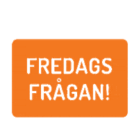vasyd vasyd fredagsfrågan fredagsfrågan orange Sticker