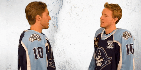 High Five Chest Bump GIF by Milwaukee Admirals