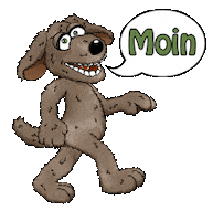 Moin Moin Dog Sticker by Living Puppets