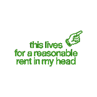 Grawewohnen rent in my head grawe rent free Sticker