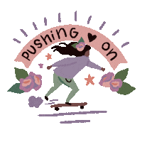 debbiemarentesduclaud flowers skate skateboard skateboarding Sticker