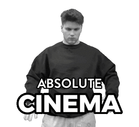 Black And White Cinema Sticker