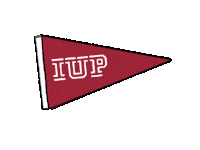Iup Pennant Flag Sticker by Indiana University of Pennsylvania