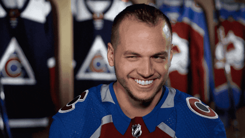 coloradoavalanche giphyupload sports sport smile GIF