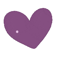 Purple Hearts Heart Sticker