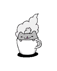 Cat Coffee Sticker