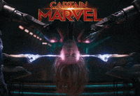 flying captain marvel GIF