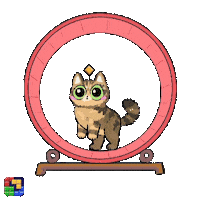 Cat Running Sticker