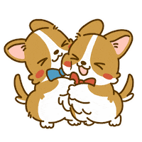 In Love Kiss Sticker by Lazy Corgi