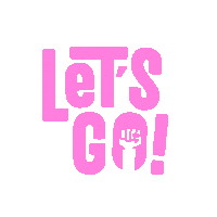 designsbyaron gym lets go motivation go Sticker