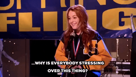 stressed mean girls GIF