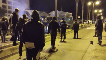 Protesters Throw Projectiles at Police Outside Corsica Government Building