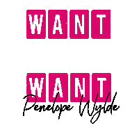 Pink Want Sticker by Penelope Wylde