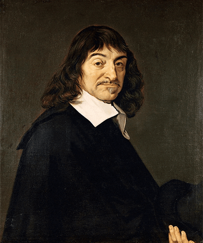 Descartes qui dit "je m'ennuie alors je fais des GIFs"