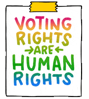 Voting Human Rights Sticker by Sarah The Palmer
