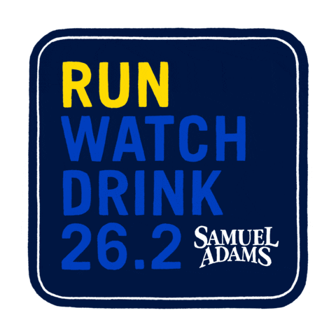 Boston Marathon Cheers Sticker by Samuel Adams Beer