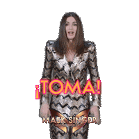 Happy Paz Vega Sticker by Mask Singer A3